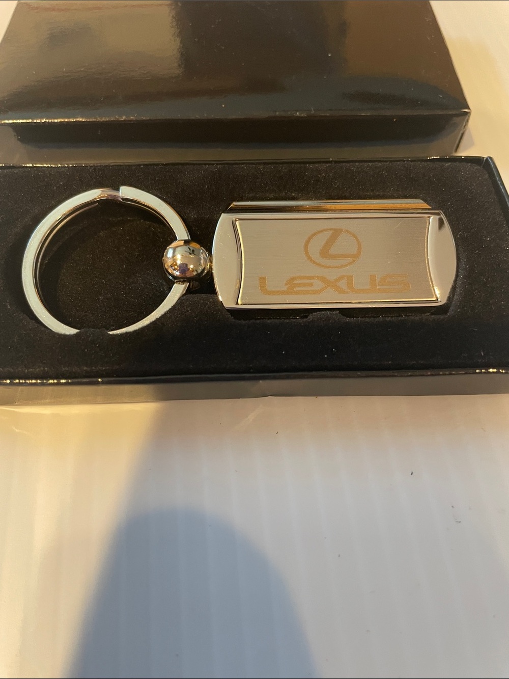 Lexus Logo Silver Keychain